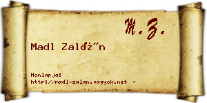 Madl Zalán névjegykártya